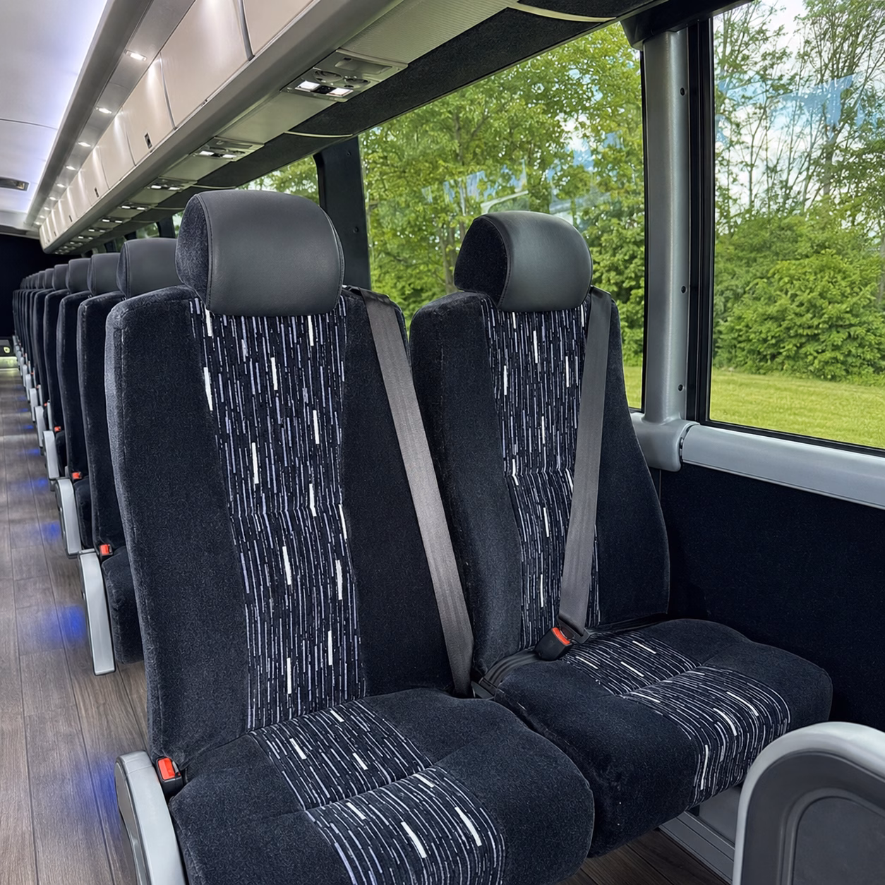 westminster charter bus rental interior