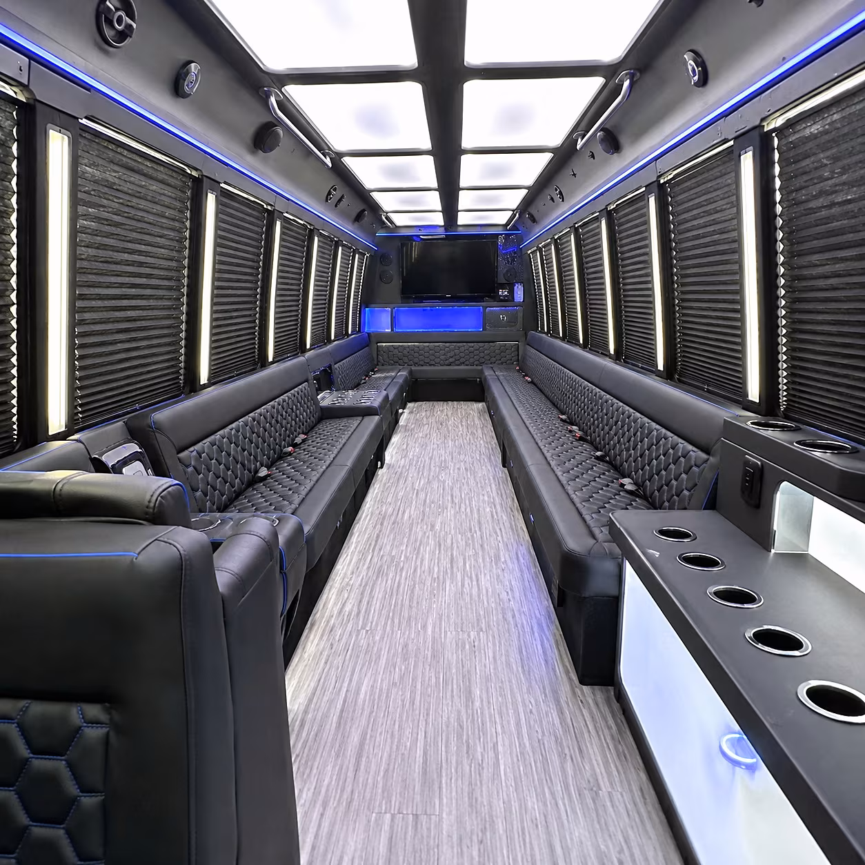 westminster party bus rental interior